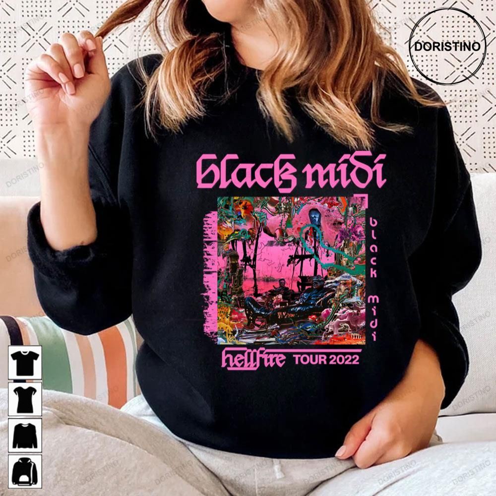 Black Midi Rock Band Black Midi Tour 2022 Limited Edition Tshirts